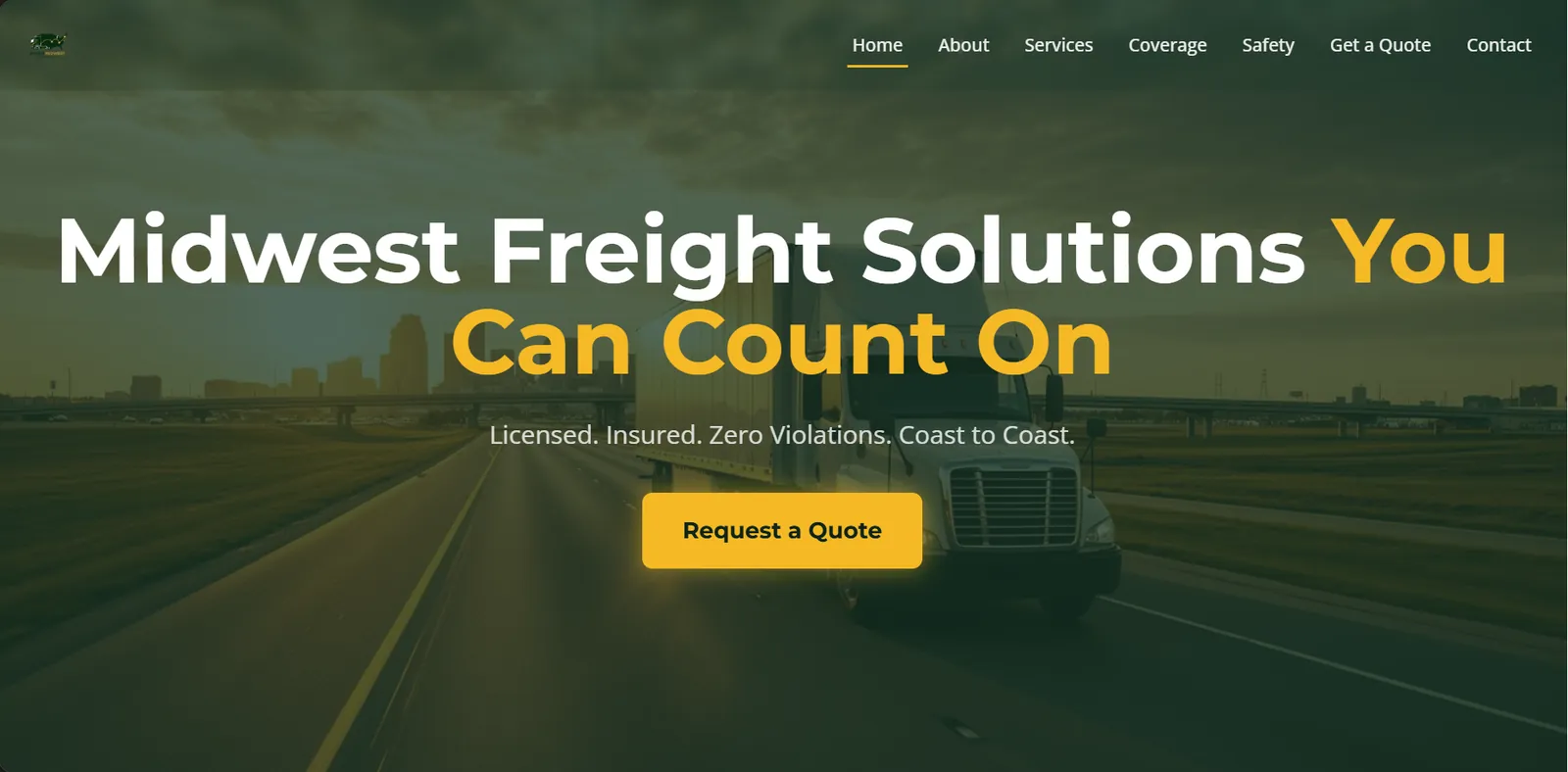 Dakar Midwest Logistics LLC website homepage